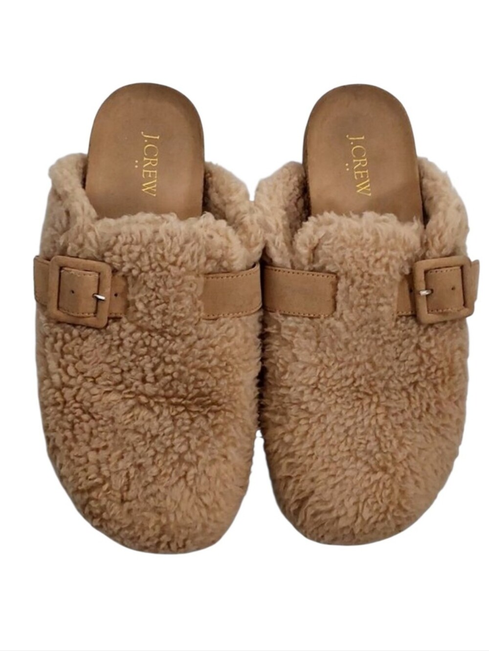 J Crew Buckle clog slippers